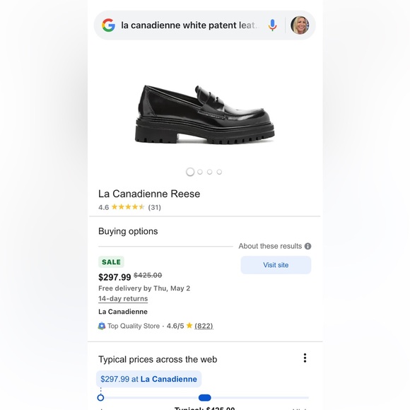 Stark Pure White Patent Leather La Canadienne Penny Loafer - Picture 8 of 9